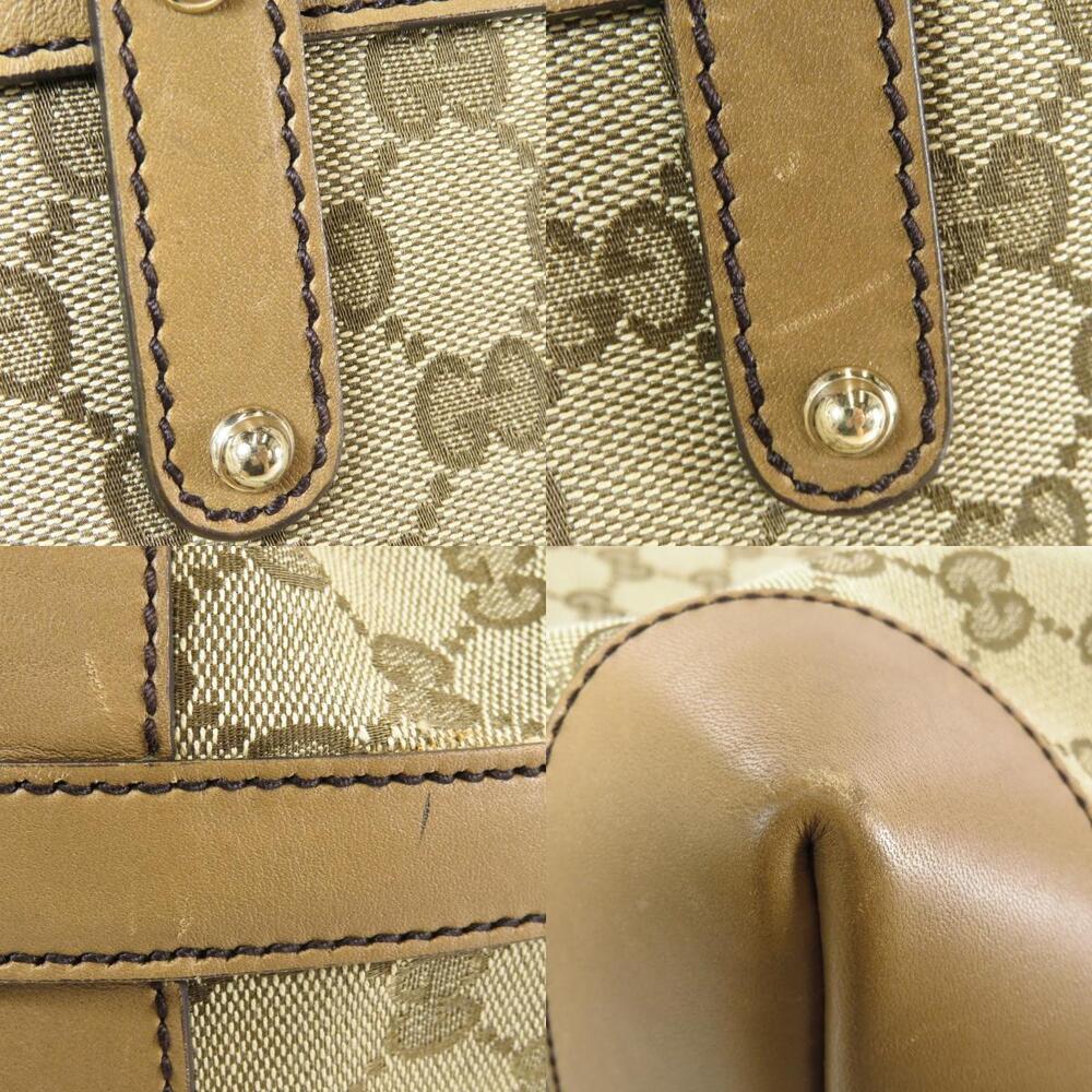 Gucci Craft GG Canvas Tote Shoulder Bag Tan Brown - Picture 9 of 11